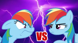 Size: 1282x720 | Tagged: safe, derpibooru import, rainbow dash, pegasus, pony, parental glideance, spoiler:deep tissue memories, angry, deep tissue memories, double rainbow, friendship is forever drama, furious, glare, op is on drugs, rage, rainbow dash is not amused, unamused