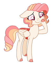 Size: 1083x1360 | Tagged: safe, artist:gallantserver, derpibooru import, oc, oc:kindle, changepony, hybrid, female, interspecies offspring, offspring, parent:fluttershy, parent:thorax, parents:thoraxshy, simple background, solo, transparent background