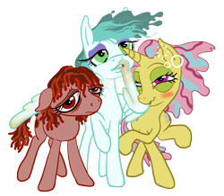 Size: 4154x3619 | Tagged: safe, artist:ja0822ck, derpibooru import, oc, oc:alcohol, oc:caffeine, oc:tobacco, earth pony, pegasus, pony, unicorn, 2021 community collab, derpibooru community collaboration