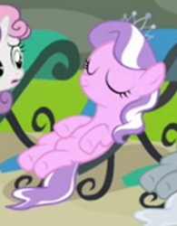 Size: 408x522 | Tagged: safe, derpibooru import, edit, edited screencap, screencap, diamond tiara, silver spoon, sweetie belle, earth pony, pony, unicorn, twilight time, belly, cropped, eyes closed, female, filly, lounge chair, offscreen character, poolside, solo focus, sunbathing