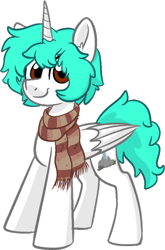 Size: 792x1200 | Tagged: safe, artist:binkyt11, derpibooru exclusive, derpibooru import, oc, oc only, oc:cycle nature, 2021 community collab, clothes, derpibooru community collaboration, male, scarf, simple background, solo, stallion, transparent background