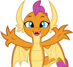 Size: 2500x2273 | Tagged: safe, artist:shelikof launch, derpibooru exclusive, derpibooru import, smolder, dragon, bronybait, cute, dragoness, female, hug, looking at you, open arms, open mouth, simple background, smiling at you, smolderbetes, this will end in hugs, transparent background, uvula, vector