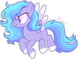 Size: 1677x1273 | Tagged: safe, artist:kurosawakuro, derpibooru import, oc, pegasus, pony, female, mare, parents:glimmerdash, simple background, solo, transparent background, two toned wings, wings