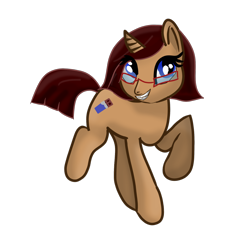 Size: 1200x1200 | Tagged: safe, artist:coco-kyoko, derpibooru import, oc, oc only, oc:cocoa, pony, unicorn, 2021 community collab, derpibooru community collaboration, glasses, simple background, solo, transparent background