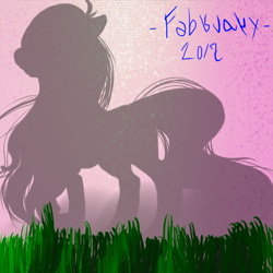 Size: 512x512 | Tagged: safe, artist:brainiac, derpibooru import, oc, oc only, oc:brainiac, pony, grass, male, shadow, solo, stallion, text, wall