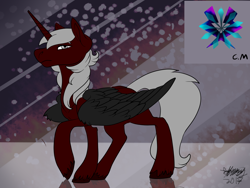 Size: 1600x1200 | Tagged: safe, artist:brainiac, derpibooru import, oc, oc only, oc:madioc lightice, pony, commission, gryphon wings, not an alicorn, solo