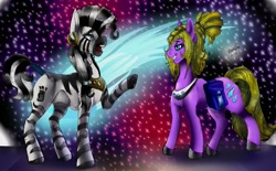 Size: 1163x720 | Tagged: safe, artist:brainiac, derpibooru import, oc, earth pony, pony, zebra, fallout equestria, commission, zebra oc