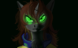 Size: 1920x1200 | Tagged: safe, artist:brainiac, derpibooru import, oc, oc:littlepip, fallout equestria, glowing eyes, solo