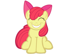 Size: 1600x1200 | Tagged: safe, artist:kuren247, derpibooru import, apple bloom, earth pony, pony, adorabloom, cute, female, filly, grin, simple background, smiling, solo, transparent background