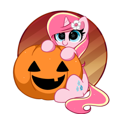 Size: 3670x3387 | Tagged: safe, artist:kittyrosie, derpibooru import, oc, oc only, oc:rosa flame, pony, unicorn, halloween, holiday, horn, pumpkin, simple background, transparent background, unicorn oc