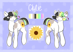 Size: 2000x1413 | Tagged: safe, artist:yuumirou, derpibooru import, oc, oc:clytie, pony, unicorn, female, mare, reference sheet, solo