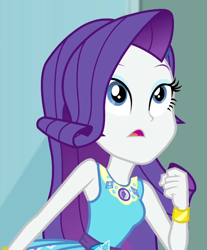 Size: 606x733 | Tagged: safe, derpibooru import, screencap, rarity, better together, equestria girls, super squad goals, cropped, solo