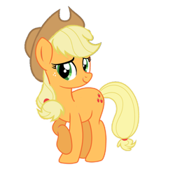 Size: 1280x1280 | Tagged: safe, artist:mlpfan3991, derpibooru import, applejack, earth pony, pony, cowboy hat, cute, female, hat, jackabetes, mare, simple background, solo, transparent background