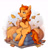 Size: 1920x1991 | Tagged: safe, artist:birdoffnorth, derpibooru import, oc, oc only, oc:autumn sunrise, earth pony, pony, autumn, candle, chocolate, clothes, commission, drink, eyebrows, female, food, hoof hold, hot chocolate, leaves, mare, pumpkin, scarf, simple background, sitting, solo, underhoof, unshorn fetlocks, whipped cream, white background, ych result