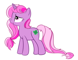 Size: 900x700 | Tagged: safe, artist:queenbluestar, derpibooru import, pony, unicorn, g2, clover (g2), female, g2 to g4, generation leap, simple background, solo, white background