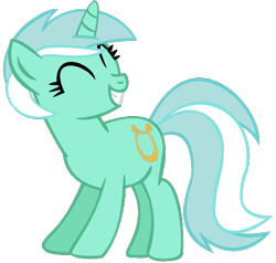 Size: 511x486 | Tagged: safe, artist:iamthegreatlyra, derpibooru import, lyra heartstrings, pony, unicorn, eyes closed, female, simple background, smiling, solo, transparent background, vector