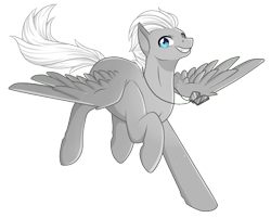 Size: 911x734 | Tagged: safe, artist:dedonnerwolke, derpibooru import, oc, oc only, pegasus, pony, grin, jewelry, necklace, pegasus oc, raised hoof, raised leg, simple background, smiling, solo, transparent background, wings