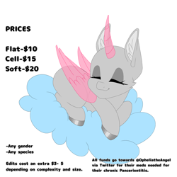 Size: 2500x2500 | Tagged: safe, artist:melodytheartpony, derpibooru import, oc, any gender, any race, any species, cloud, commission, cute, fundraiser, sleeping, sleepy, sleepy pony, your character here