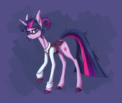 Size: 704x595 | Tagged: safe, artist:lonerdemiurge_nail, derpibooru import, sci-twi, twilight sparkle, pony, unicorn, equestria girls, abstract background, clothes, equestria girls ponified, glasses, ponified, solo, unicorn sci-twi