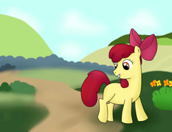 Size: 1300x1000 | Tagged: safe, artist:blueeyesneko, derpibooru import, apple bloom, earth pony, pony, female, filly, solo