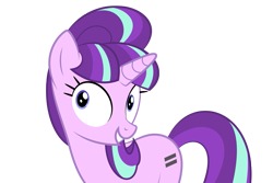Size: 1169x783 | Tagged: safe, artist:culu-bluebeaver, derpibooru import, starlight glimmer, pony, unicorn, comic:the newcomer, equal cutie mark, female, s5 starlight, simple background, solo, transparent background, vector, wide eyes