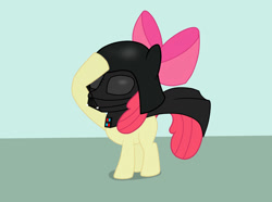 Size: 1453x1080 | Tagged: safe, artist:birdco, derpibooru import, apple bloom, earth pony, pony, darth vader, female, filly, solo, star wars