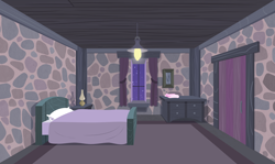 Size: 2346x1395 | Tagged: safe, artist:culu-bluebeaver, derpibooru import, comic:the newcomer, background, bed, door, equal town, lamp, no pony, starlight's room, vector, window