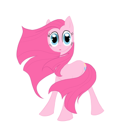 Size: 1000x1000 | Tagged: safe, artist:lilafly, derpibooru import, pinkie pie, earth pony, pony, pinkamena diane pie, simple background, solo, transparent background, windswept mane