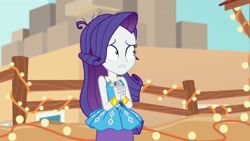 Size: 3410x1920 | Tagged: safe, derpibooru import, screencap, rarity, better together, equestria girls, rollercoaster of friendship, bracelet, female, geode of shielding, hairpin, high res, jewelry, magical geodes, rarity peplum dress, solo