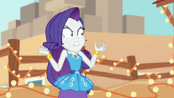 Size: 3410x1920 | Tagged: safe, derpibooru import, screencap, rarity, better together, equestria girls, rollercoaster of friendship, bracelet, female, geode of shielding, hairpin, high res, jewelry, magical geodes, rarity peplum dress, solo