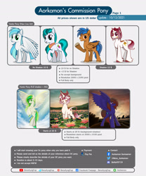 Size: 3000x3600 | Tagged: safe, derpibooru import, oc, alicorn, earth pony, pegasus, pony, unicorn, advertisement, commission, commission info, solo