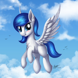 Size: 1800x1800 | Tagged: safe, artist:duskie-06, derpibooru import, oc, oc:starlie, pegasus, pony, female, flying, mare, solo