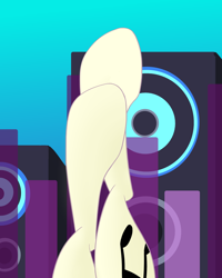 Size: 2000x2500 | Tagged: safe, artist:cycrus, derpibooru exclusive, derpibooru import, dj pon-3, vinyl scratch, pony, unicorn, abstract background, female, fetish, gradient background, hoof fetish, legs, mare, pictures of legs, solo, speakers