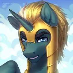 Size: 2000x2000 | Tagged: safe, artist:fenwaru, derpibooru import, oc, oc only, pony, unicorn, bust, solo