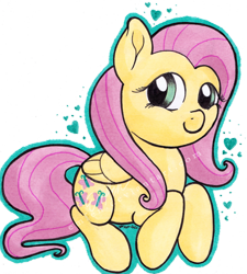 Size: 800x888 | Tagged: safe, artist:emfen, derpibooru import, fluttershy, pegasus, pony, cute, daaaaaaaaaaaw, looking at you, shyabetes, signature, simple background, solo, traditional art, transparent background, watermark