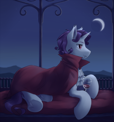 Size: 4356x4687 | Tagged: safe, artist:aquoquoo, derpibooru import, elusive, rarity, pony, undead, unicorn, vampire, rule 63, solo