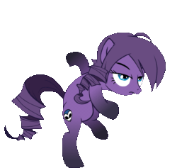 Size: 945x895 | Tagged: safe, artist:zone, derpibooru import, oc, oc only, oc:zone-tan, earth pony, pony, animated, bipedal, bouncing, dancing, duplicate, earth pony oc, evil enchantress, female, gif, mare, ponified, purple, purple curl, simple background, solo, transparent background, zone-sama