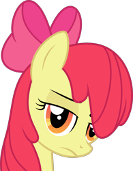 Size: 6000x7695 | Tagged: safe, artist:twilirity, derpibooru import, apple bloom, earth pony, pony, .svg available, absurd resolution, bust, female, frown, lidded eyes, looking at you, mare, older, older apple bloom, simple background, solo, transparent background, vector