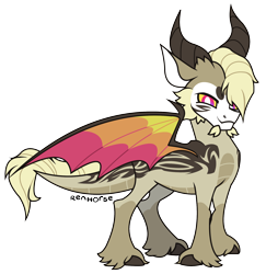 Size: 1896x1947 | Tagged: safe, artist:renhorse, derpibooru import, oc, oc only, dracony, dragon, hybrid, male, offspring, parent:dragon lord torch, parent:fire flare, simple background, smiling, smirk, solo, transparent background