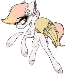 Size: 2168x2491 | Tagged: safe, artist:beamybutt, derpibooru import, oc, oc only, pegasus, pony, colored hooves, ear fluff, ear piercing, ears, eyelashes, female, mare, pegasus oc, piercing, simple background, solo, transparent background, wings