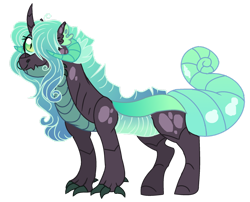 Size: 1280x1035 | Tagged: safe, artist:venomous-cookietwt, derpibooru import, oc, oc:hotaru, hybrid, female, interspecies offspring, magical gay spawn, offspring, parent:spike, parent:thorax, parents:thoraxspike, simple background, solo, transparent background