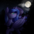 Size: 2200x2200 | Tagged: safe, artist:chickenbrony, derpibooru import, princess luna, alicorn, pony, crying, female, forest, looking back, looking up, mare, moon, outdoors, raised hoof, raised leg, solo, starry night, stars, tree