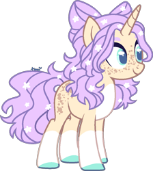 Size: 866x967 | Tagged: safe, artist:kurosawakuro, derpibooru import, oc, oc only, pony, unicorn, dappled, female, magical lesbian spawn, mare, offspring, parent:applejack, parent:rarity, parents:rarijack, simple background, solo, transparent background