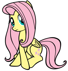 Size: 5000x5246 | Tagged: safe, artist:fluttershy7, artist:ichiban-iceychan1517, color edit, derpibooru import, edit, fluttershy, pegasus, pony, swarm of the century, absurd resolution, colored, cute, daaaaaaaaaaaw, female, looking at you, mare, shyabetes, simple background, sitting, solo, transparent background