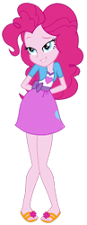 Size: 441x1136 | Tagged: artist needed, safe, derpibooru import, pinkie pie, equestria girls, arms behind back, feet, sandals, simple background, solo, transparent background, vector