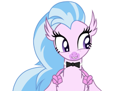 Size: 4481x3304 | Tagged: safe, derpibooru import, silverstream, hippogriff, bowtie, cute, female, formal, formal attire, formal wear, simple background, smiling, solo, transparent background