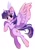 Size: 650x919 | Tagged: safe, artist:matcha_nekochan, derpibooru import, twilight sparkle, twilight sparkle (alicorn), alicorn, pony, cute, female, looking at you, mare, open mouth, open smile, side view, simple background, smiling, smiling at you, solo, twiabetes, white background