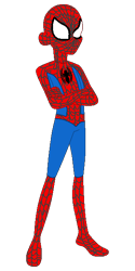 Size: 308x614 | Tagged: safe, artist:cookiechans2, artist:lynnthenerdkitty, derpibooru import, equestria girls, barely eqg related, base used, commission, equestria girls-ified, male, marvel, simple background, solo, spider-man, transparent background