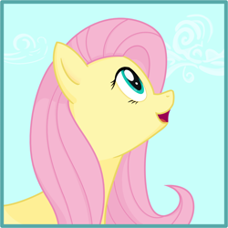 Size: 2358x2358 | Tagged: safe, artist:laykeen, derpibooru import, fluttershy, pegasus, pony, icon, sky, solo