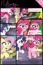 Size: 2318x3503 | Tagged: safe, artist:pony-thunder, derpibooru import, fluttershy, pinkie pie, rarity, comic:fluttersigh, comic